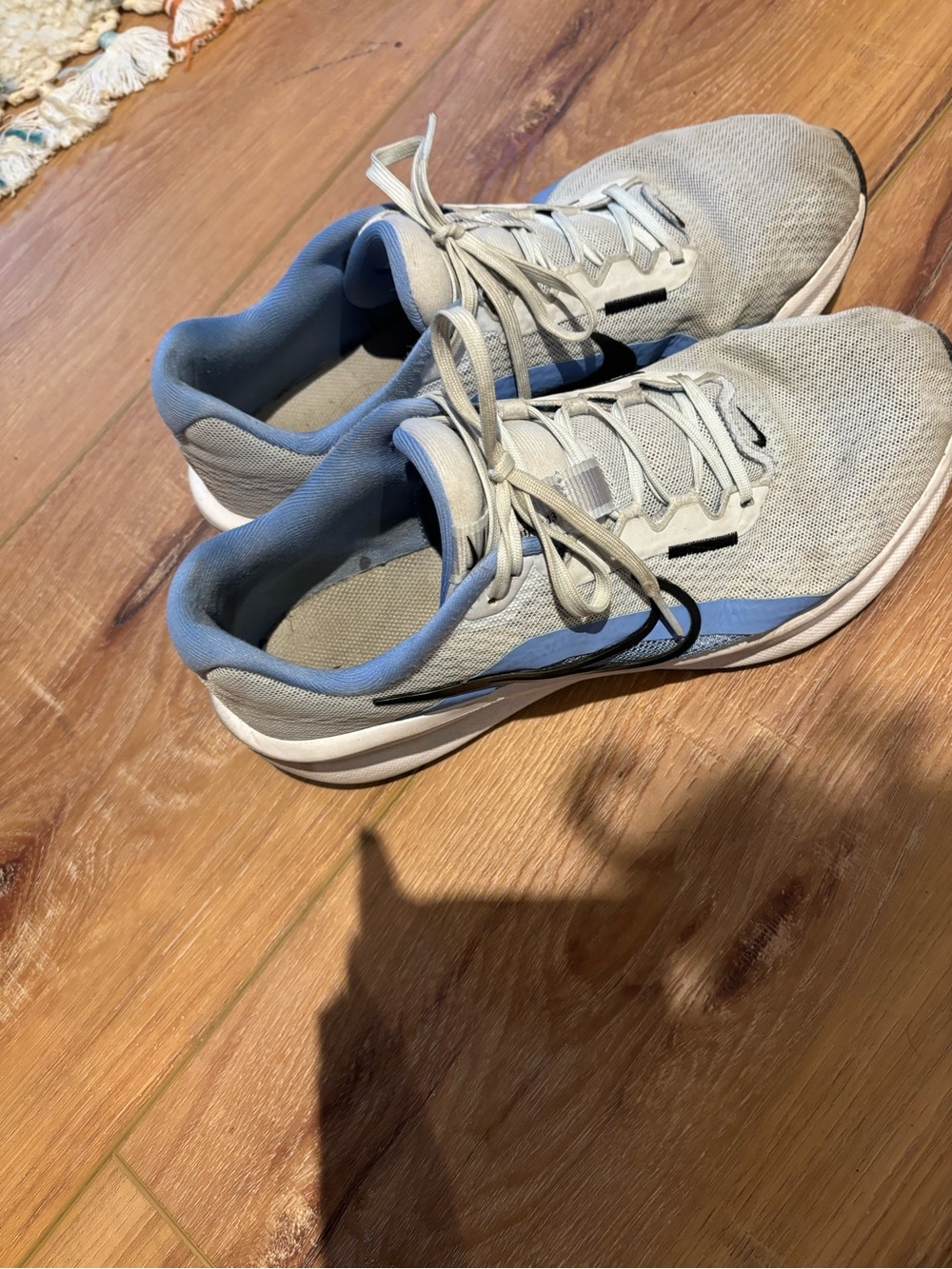 Nike Gray and Blue Women's Running Sneakers
